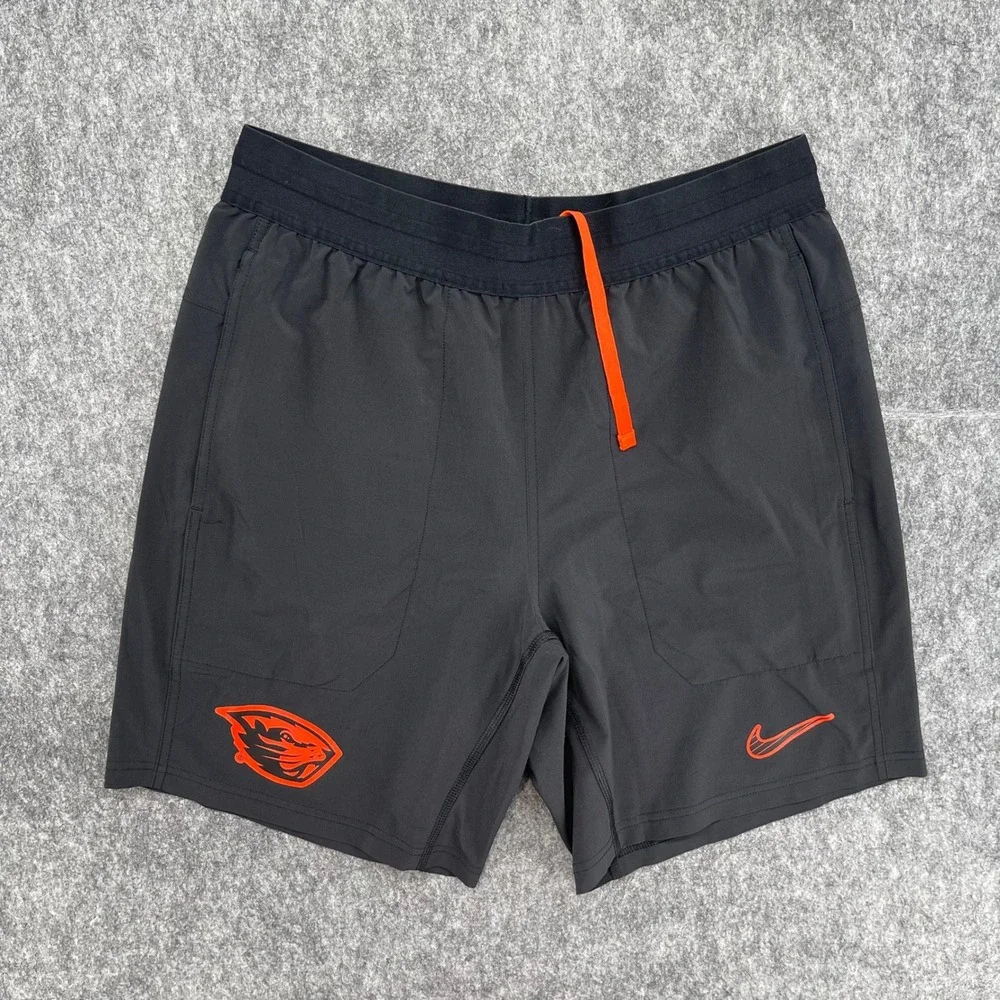 Oregon State Beavers Shorts Mens Medium  Dri-FIT Training Black OSU Nike